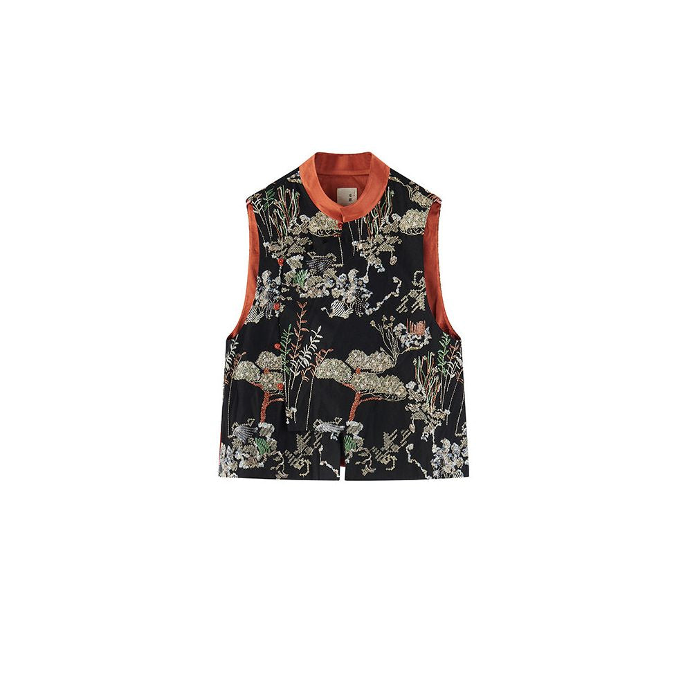 ASAYA5562 – Midnight Heritage Vest ✨🧵