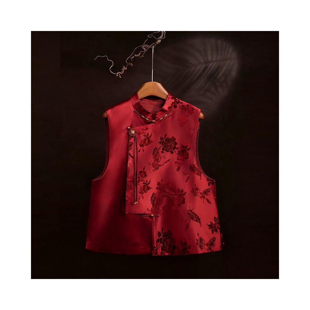 ASAYA5564 – Crimson Heritage Vest ❤️✨