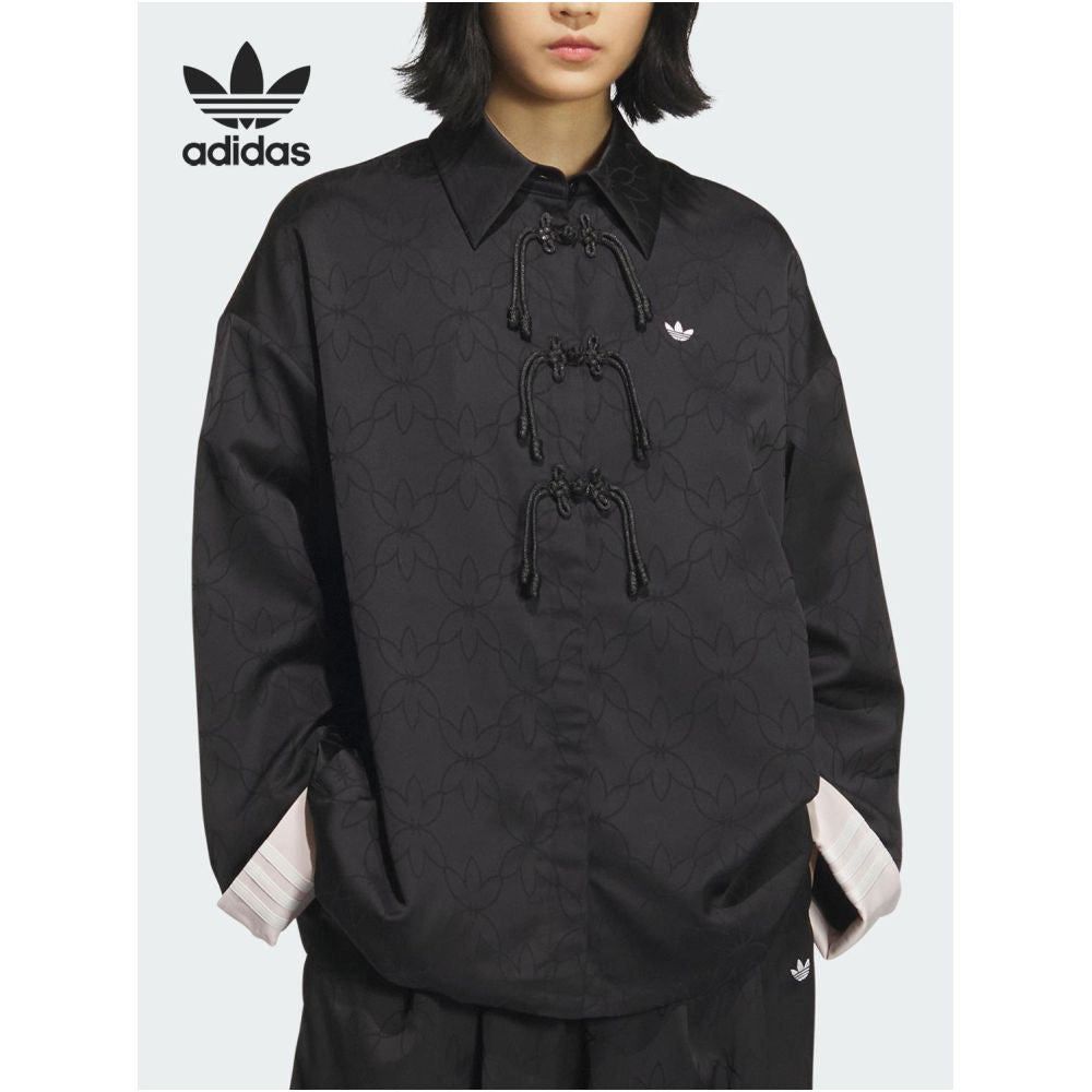 Adidas Adidas official genuine 2025 clover women s new Chinese classic jacket KB6407 image 0
