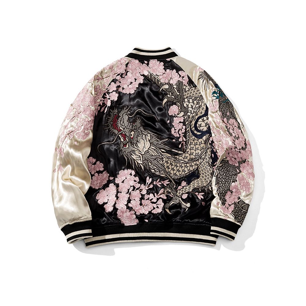 ASAYAHOMME1552 – Sakura Dragon Souvenir Jacket 🌸🐉