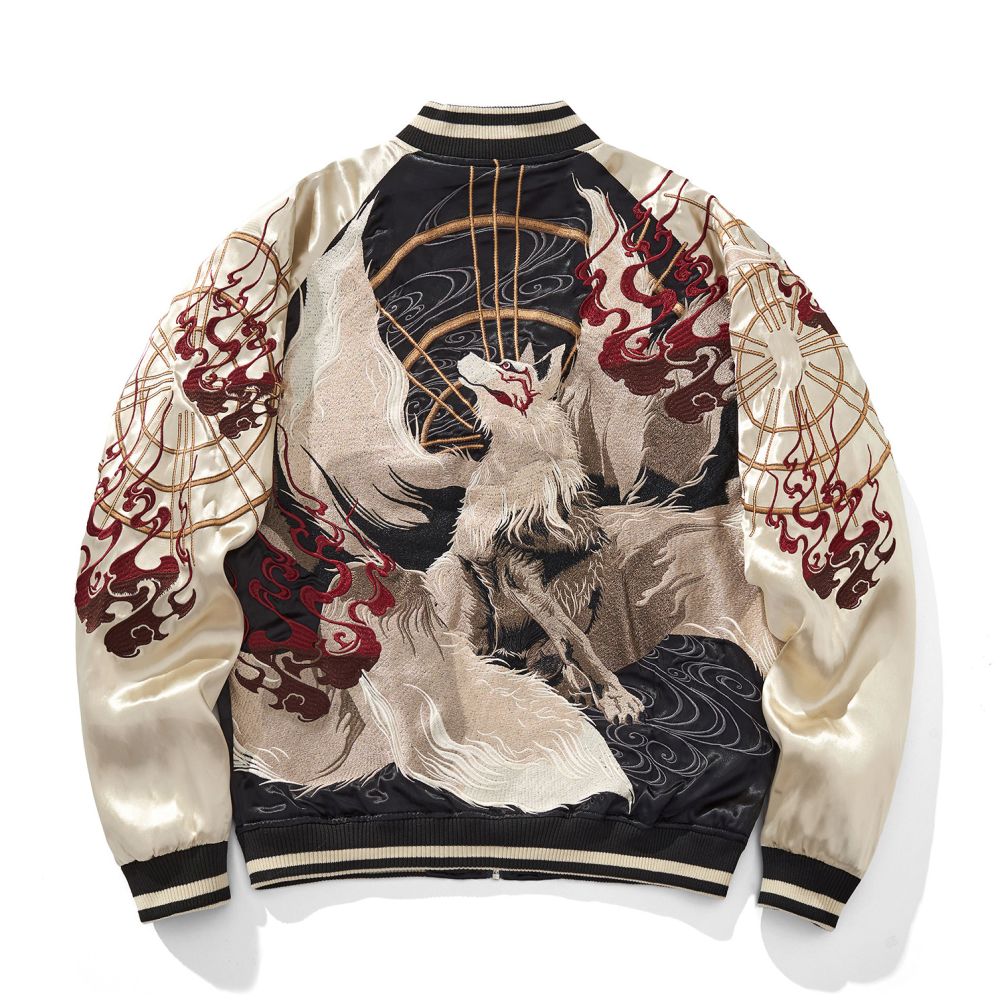 ASAYAHOMME1552 – Sakura Dragon Souvenir Jacket 🌸🐉