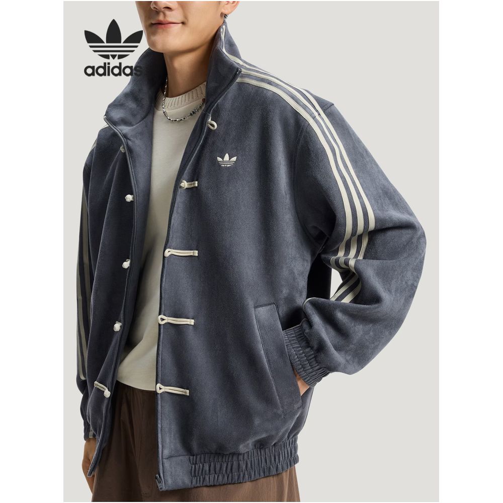 Adidas Adidas official authentic clover men s and women s loose new Chinese casual jacket KR0295 image 0