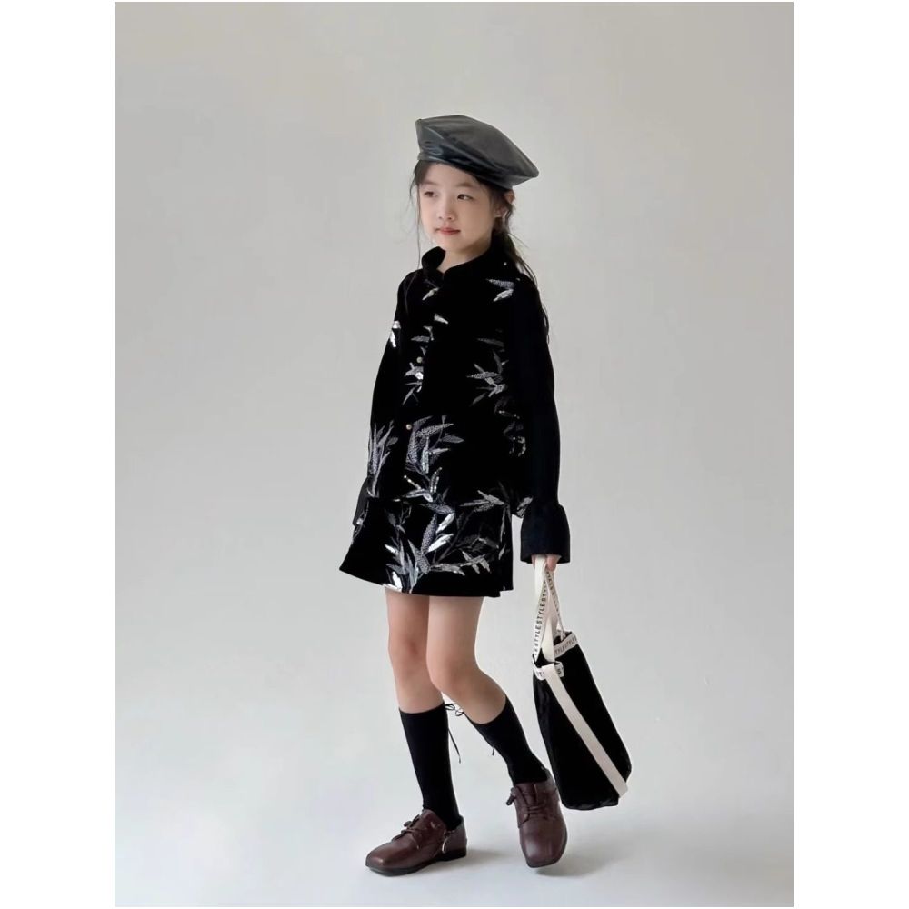 ASAYAKIDS280 – Midnight Bamboo Embroidery Set 🌿🖤