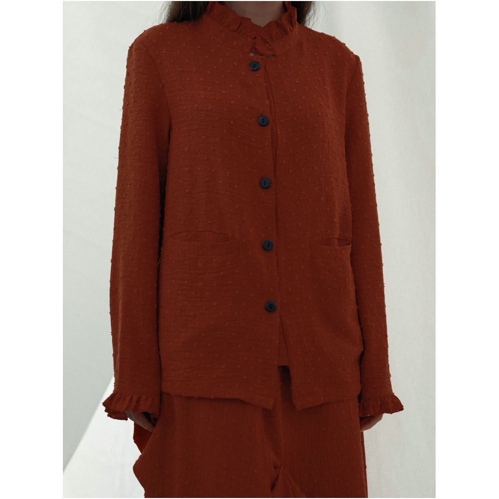 ASAYA5583 – Rust Poise Textured Set 🍂✨