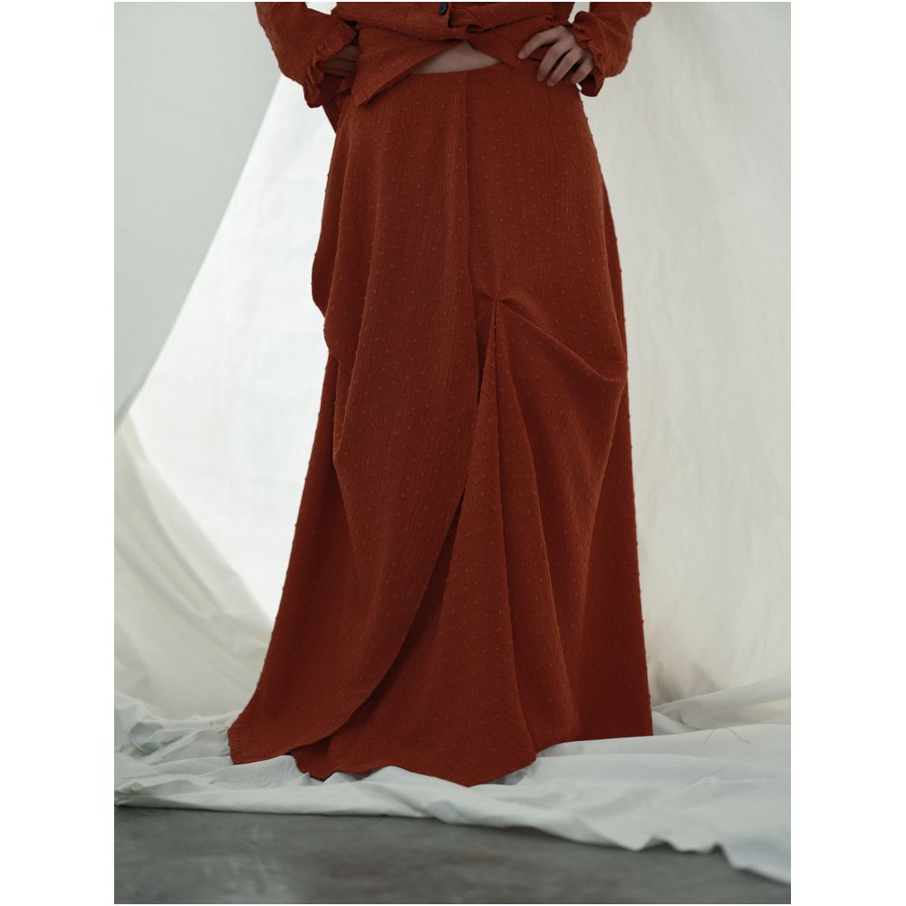 ASAYA5583 – Rust Poise Textured Set 🍂✨