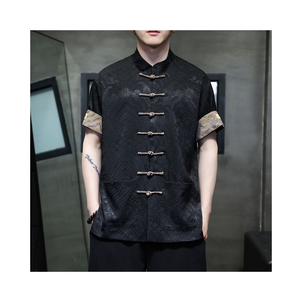 ASAYAHOMME1564 – Modern Tang Knot Shirt 🧧🖤