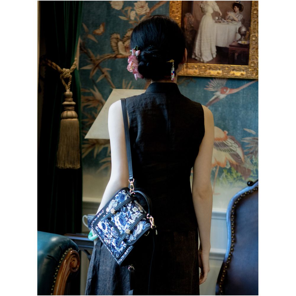 South Wind Summer Shadow 2025 Summer New Style Ramie Fragrant Cloud Yarn New Chinese style Full Open Collar Slimming Sleeveless Short Top image 2