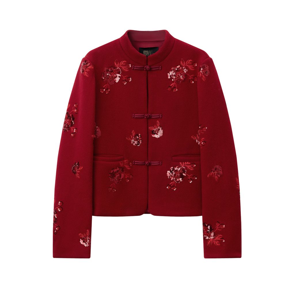 ASAYA5633 – Crimson Blossom Embroidered Jacket 🌺🔥