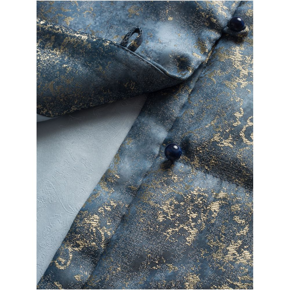 Jiaqi Ruixi laminated wool insulation new Chinese style jacquard temperament thin cotton jacket vest image 2