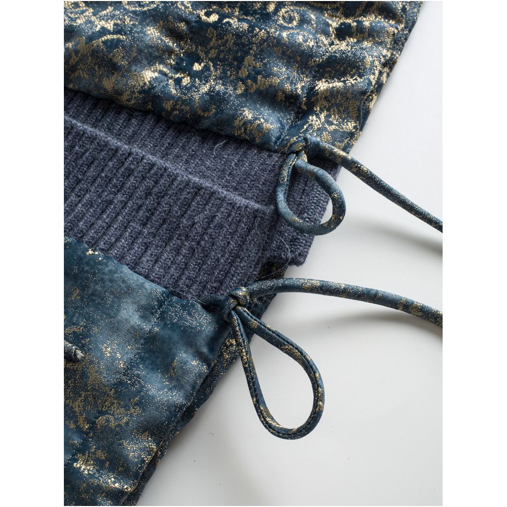 Jiaqi Ruixi laminated wool insulation new Chinese style jacquard temperament thin cotton jacket vest image 4