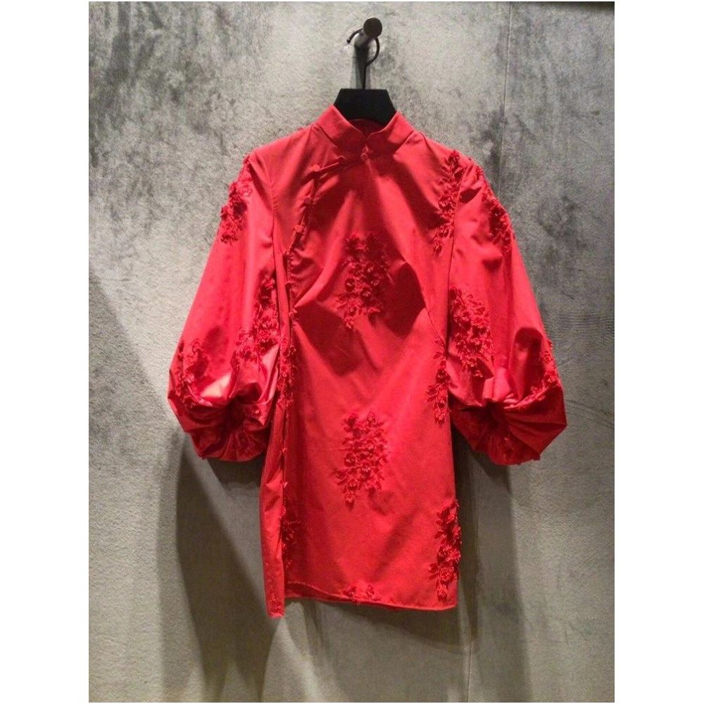 ASAYA5646 – Scarlet Bloom Cheongsam Top 🌹✨