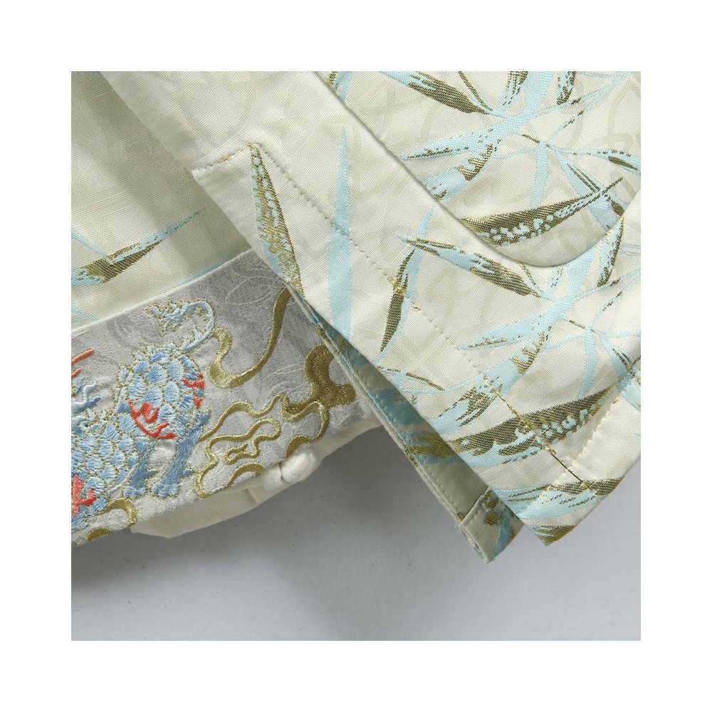 Autumn new Tang style men s Chinese style jacket retro Chinese style improved long sleeved jacket bamboo leaf three dimensional jacquard top for men image 3