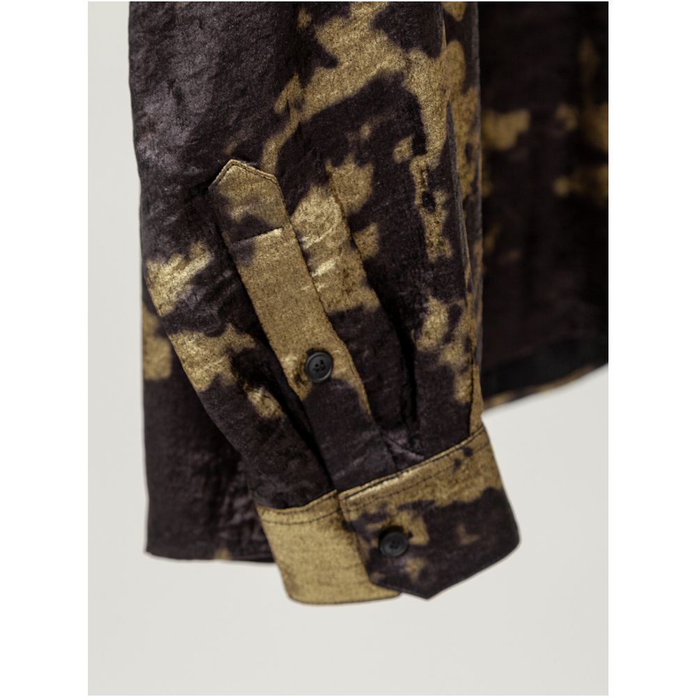 DYNE STUDIO Hot Stamped Jacquard Imported Fabric Classical Gothic Loose Long Sleeve Shirt 8795 image 4