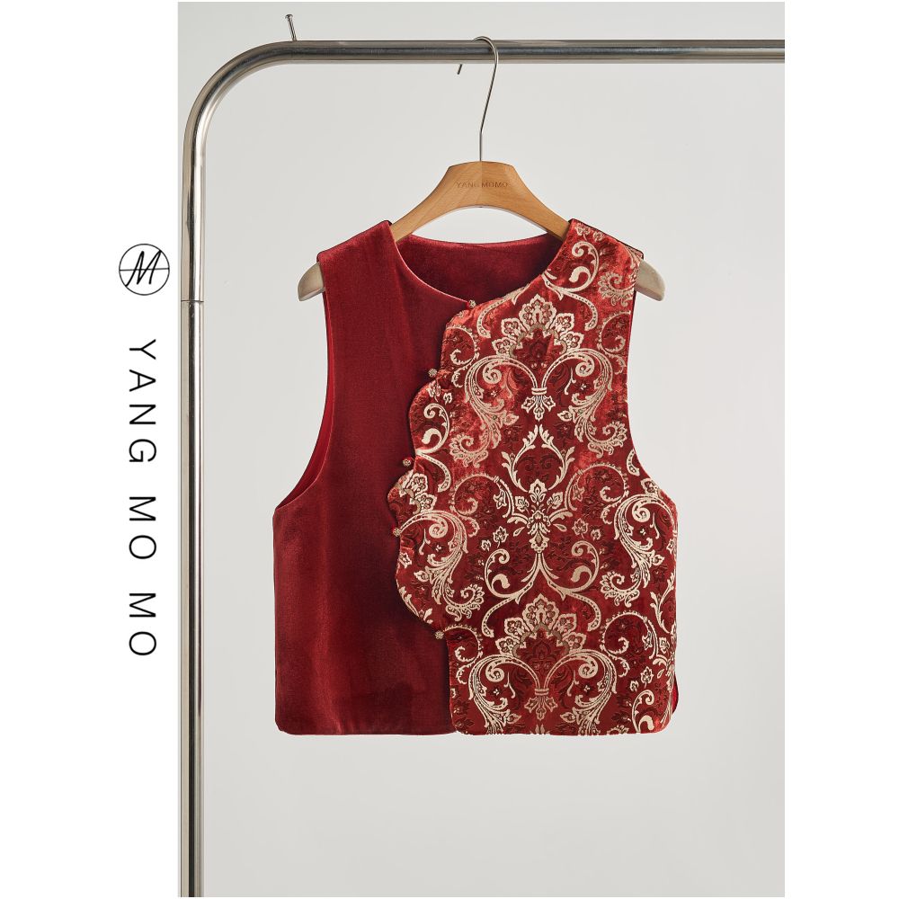 ASAYA5666 – Crimson Heritage Velvet Set 🏮❤️