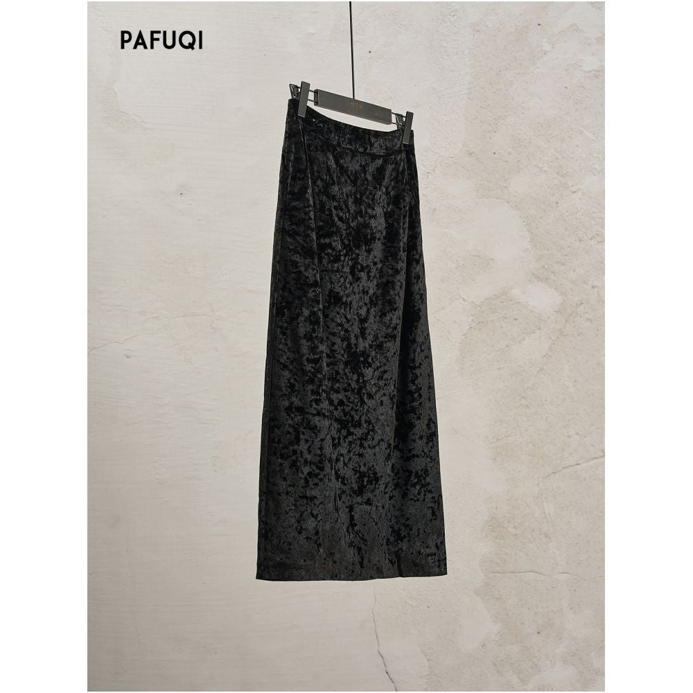 ASAYA5688 – Crimson Heritage Vest & Velvet Skirt Set 🌹🖤