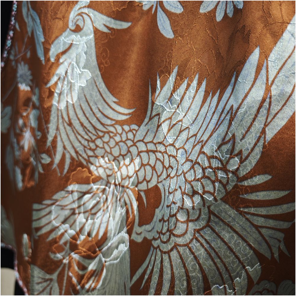 Shanheyue Phoenix Blossoms New Chinese Style Stand Collar Top with Chinese Knot Buttons Rayon Silk and Mulberry Silk Patchwork Velvet Vest image 3