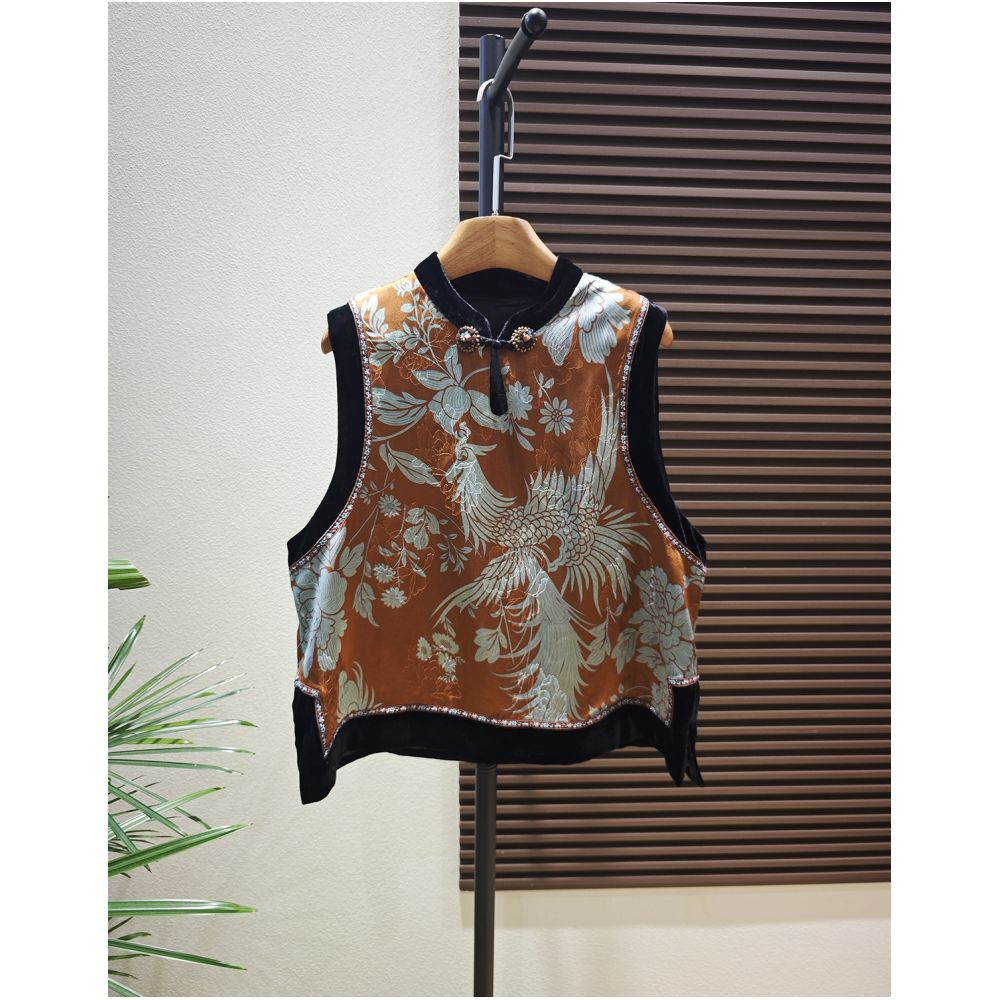 ASAYA5702 – Heritage Phoenix Brocade Vest ✨🦅