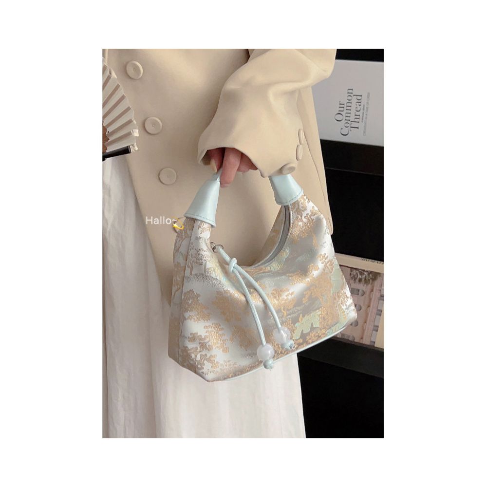 Chinese style silk embroidery cheongsam bag for women 2025 new style summer crossbody dumpling bag ancient style new Chinese style handbag image 3