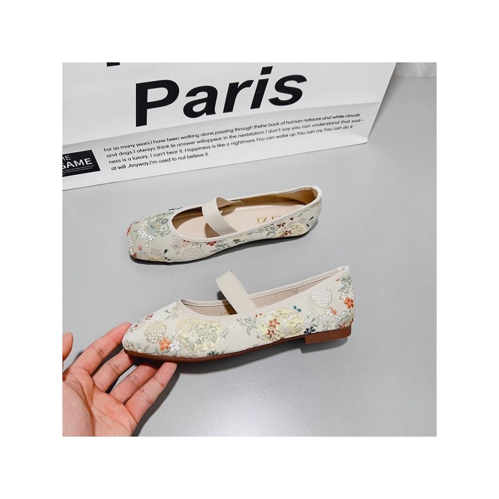 New Chinese style low order women s shoes 2025 new summer fairy gentle square toe pink Mary Jane shoes image 3