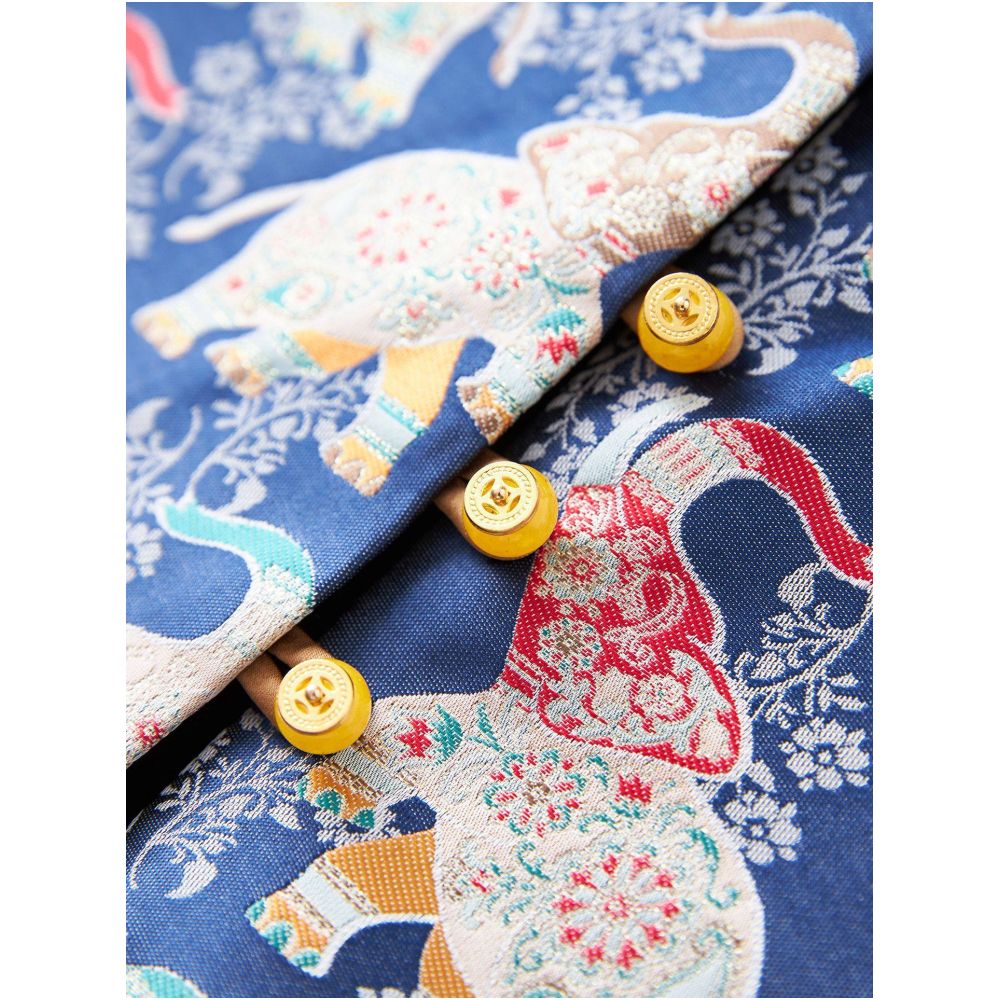 HSSNFZ New Chinese Velvet Splicing Vest Baoxiang Jacquard High Quality Chinese Style Coat Short Top New Women s Style image 3