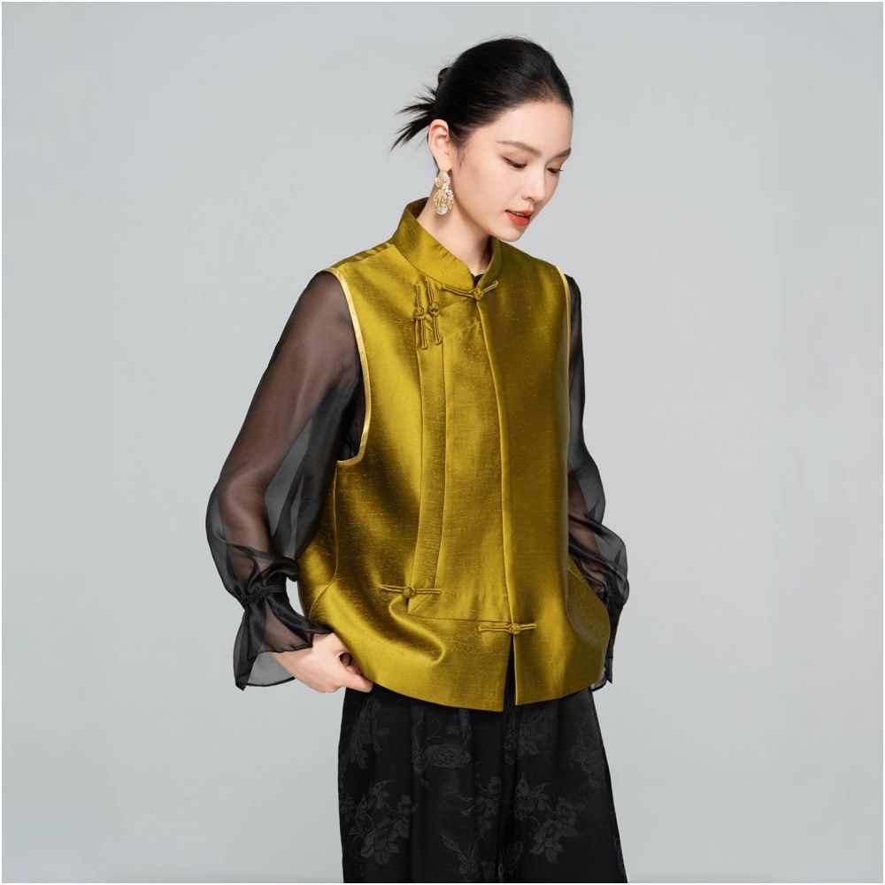 ASAYA5731 – Golden Muse Oriental Vest ✨🌿