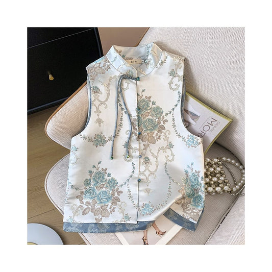 ASAYA5726 – Celeste Bloom Sleeveless Vest 🌸❄️