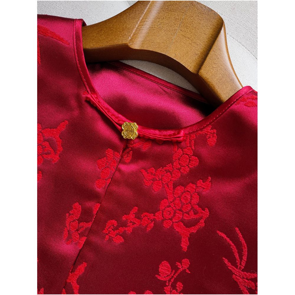 New Chinese style red vest for women in 2026 new Zhangrong jacquard layered vest for wearing with a traditional Chinese style top for the zodiac year image 1