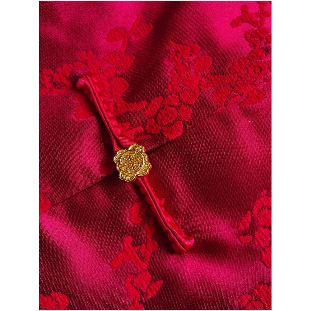 New Chinese style red vest for women in 2026 new Zhangrong jacquard layered vest for wearing with a traditional Chinese style top for the zodiac year image 2
