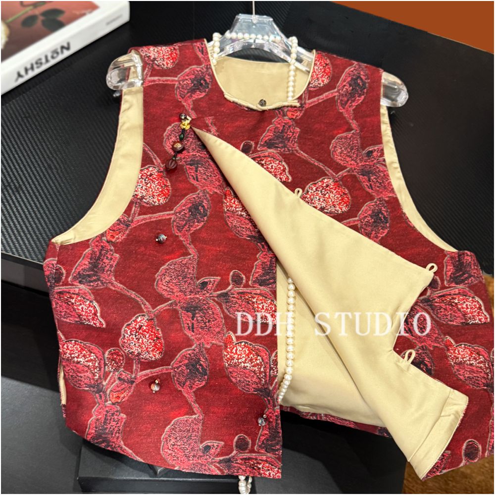 ASAYA5760 – Crimson Heritage Vest 🍷✨