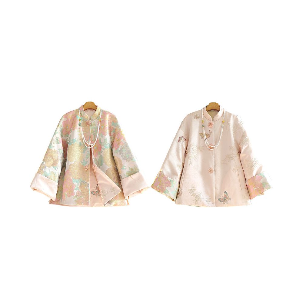 ASAYA5768 – Pastel Butterfly Brocade Jacket 🦋🌸