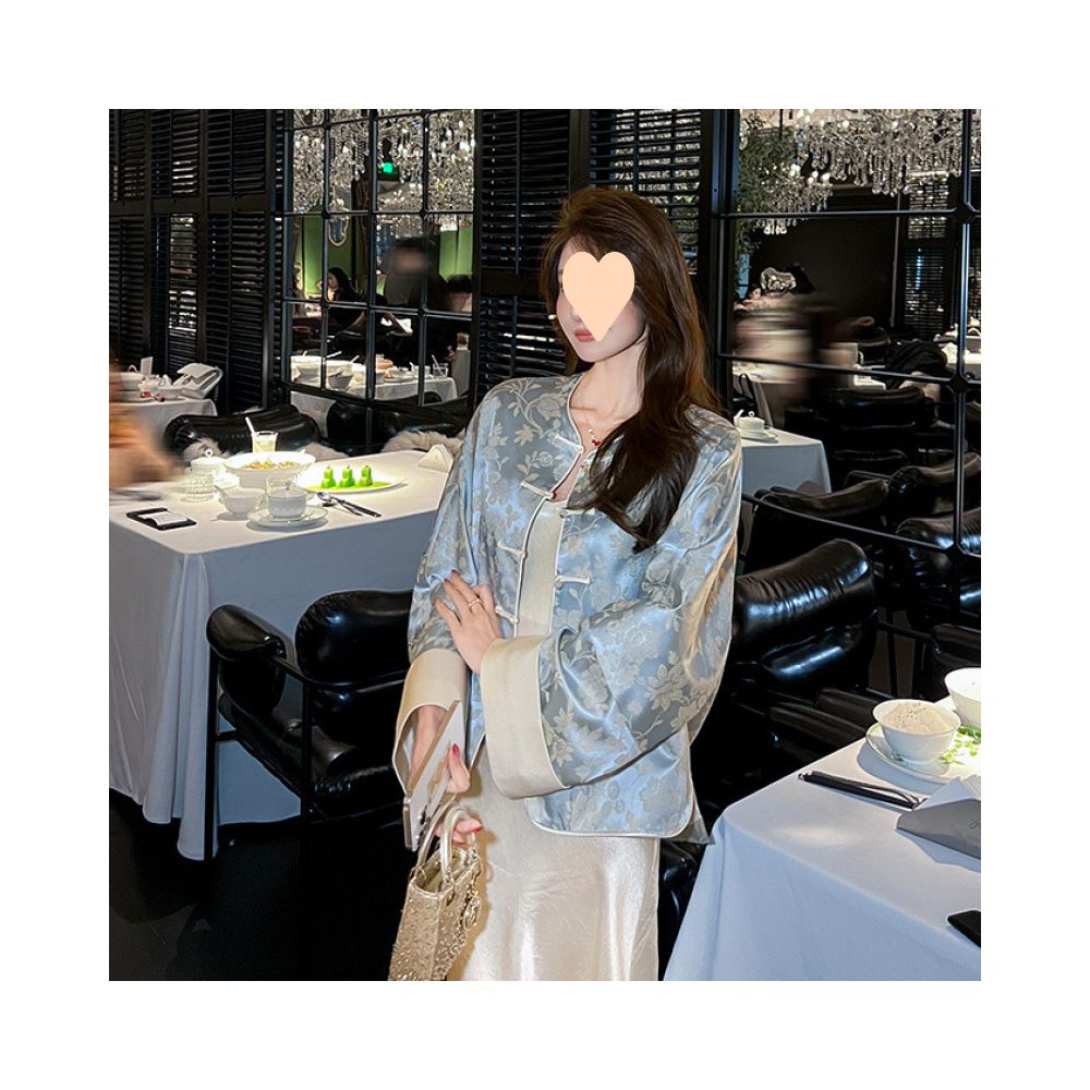 ASAYA5770 – Celeste Jacquard Oriental Jacket 🤍💎