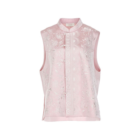 ASAYA5798 – Blossom Silk Embroidered Vest 🌸✨