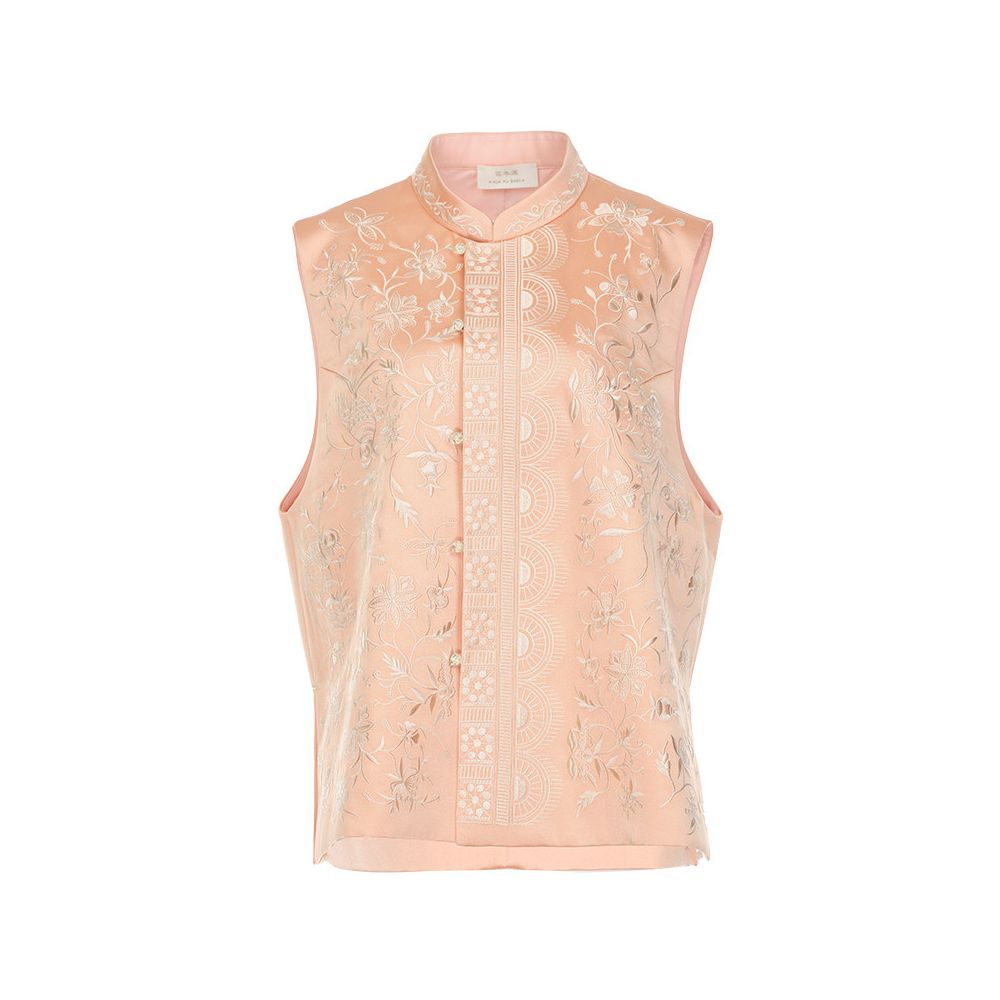 ASAYA5798 – Blossom Silk Embroidered Vest 🌸✨