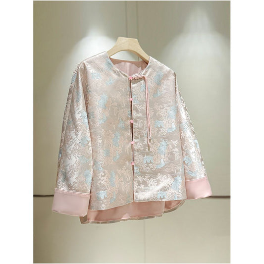 ASAYA5804 – Pastel Heritage Brocade Jacket 🌸✨