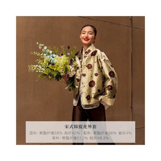 ASAYA5813 – Reversible Oriental Jacquard Jacket 🌸🖤