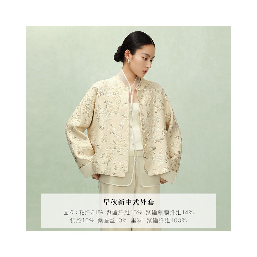 ASAYA5813 – Reversible Oriental Jacquard Jacket 🌸🖤