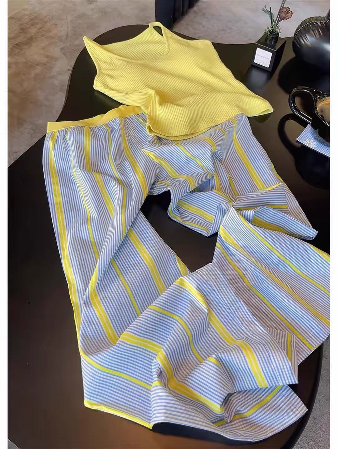 ASAYA7470 – Lemon Breeze Stripe Set 🍋💛