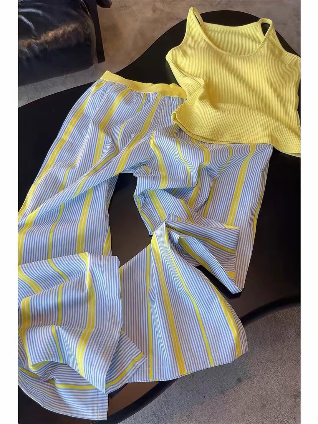 ASAYA7470 – Lemon Breeze Stripe Set 🍋💛