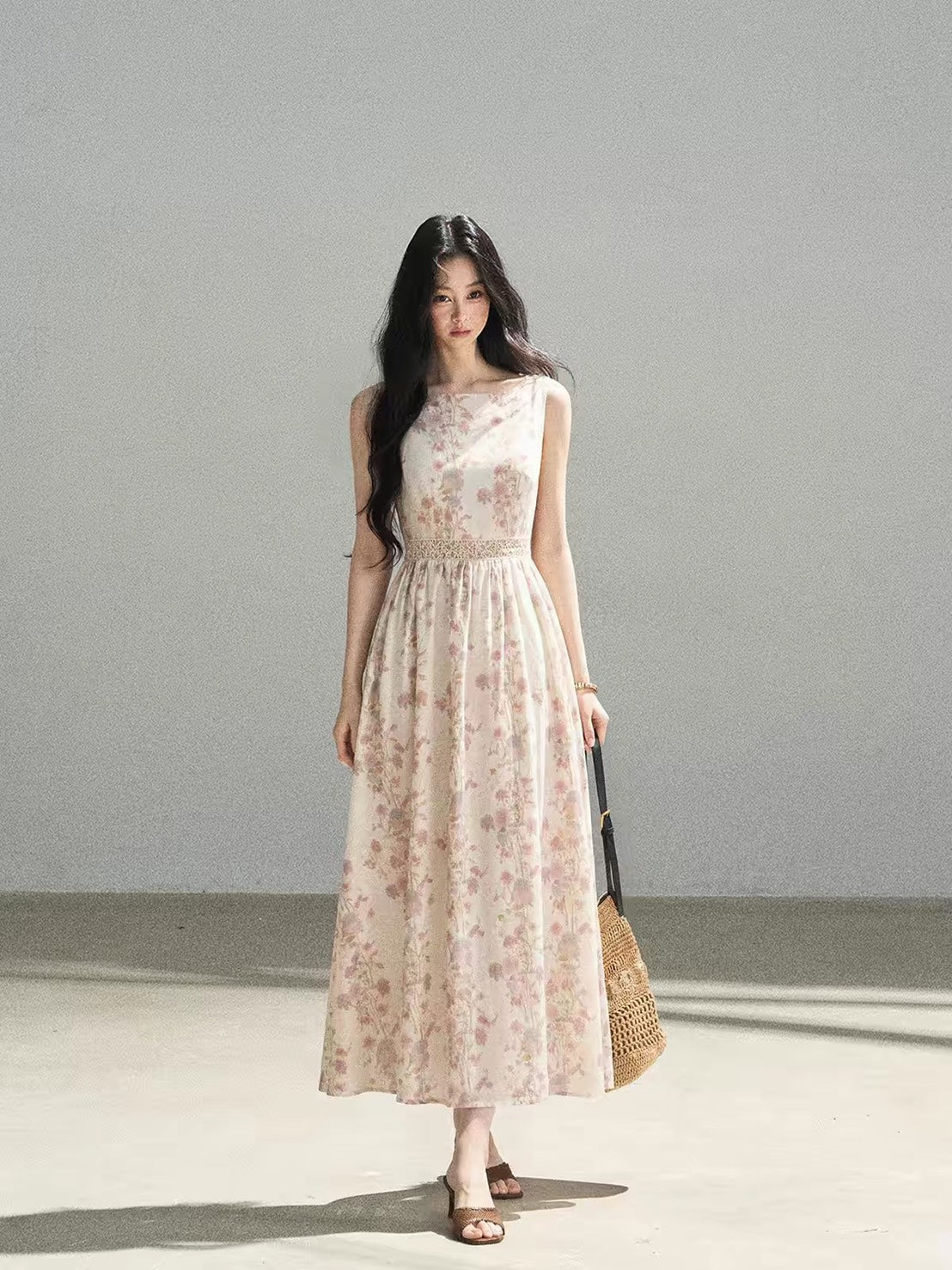 ASAYA7479 – Jardin de Lumière Cotton Dress 🌸🤍