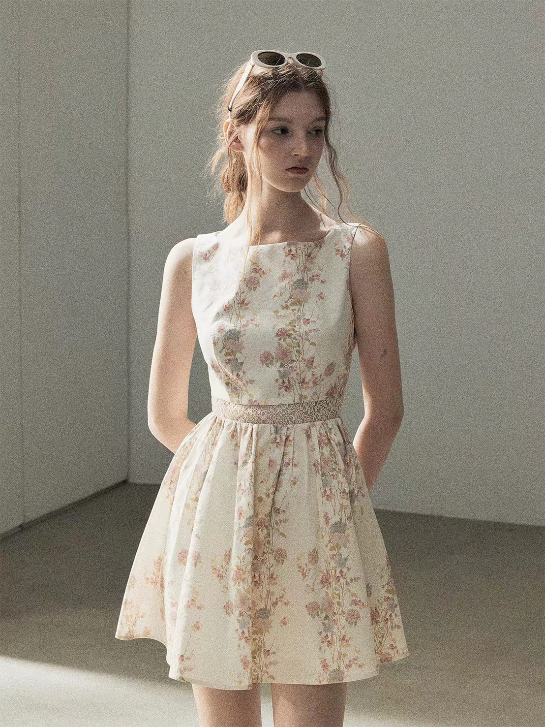 ASAYA7479 – Jardin de Lumière Cotton Dress 🌸🤍