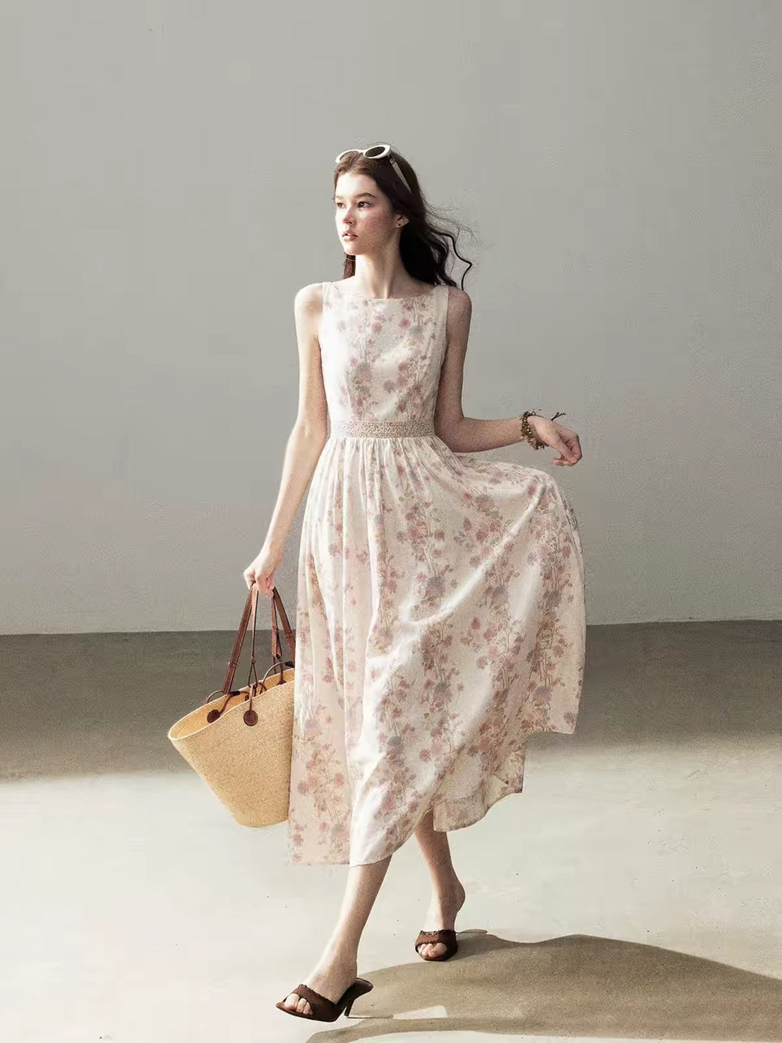 ASAYA7479 – Jardin de Lumière Cotton Dress 🌸🤍