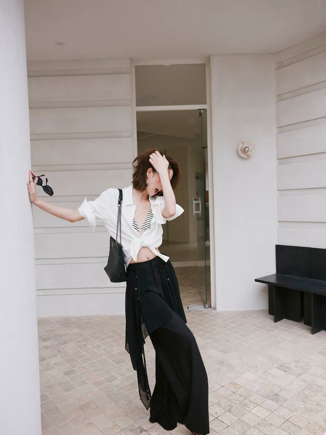 ASAYA7512 – Ethereal Layered Flow Pants 🤍✨